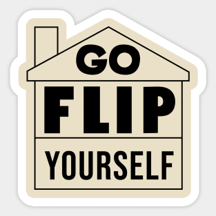 GO FLIP YOURSELF (black) Sticker